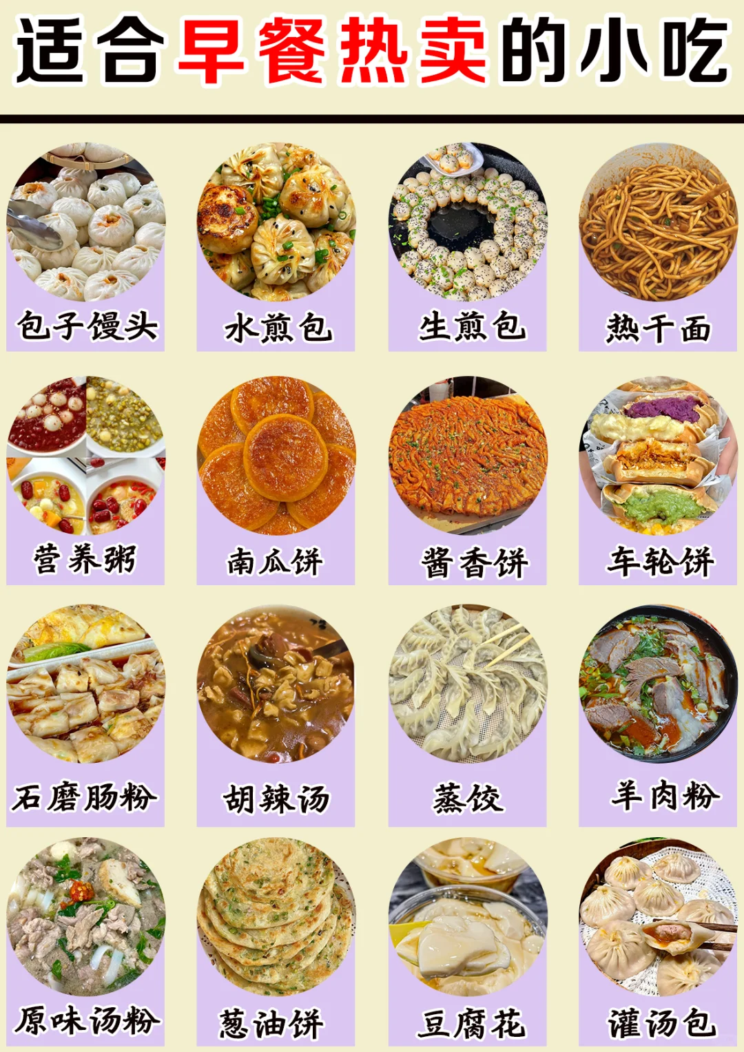 摆摊小吃100种大全！！