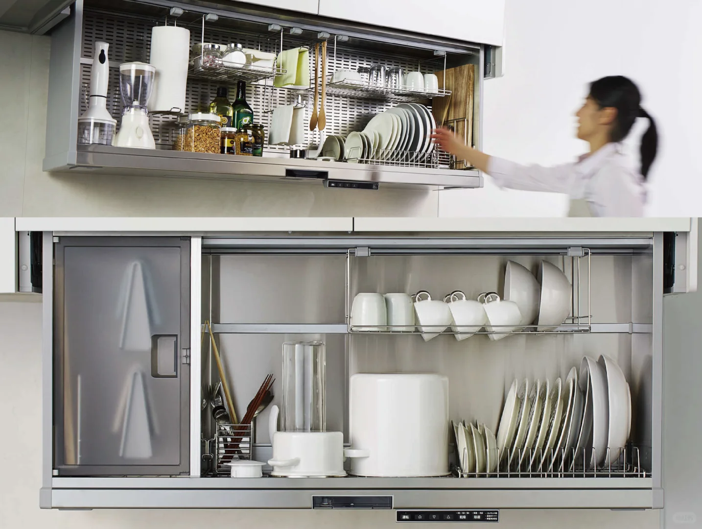 吊柜收纳设计新选择、提升厨房收纳力