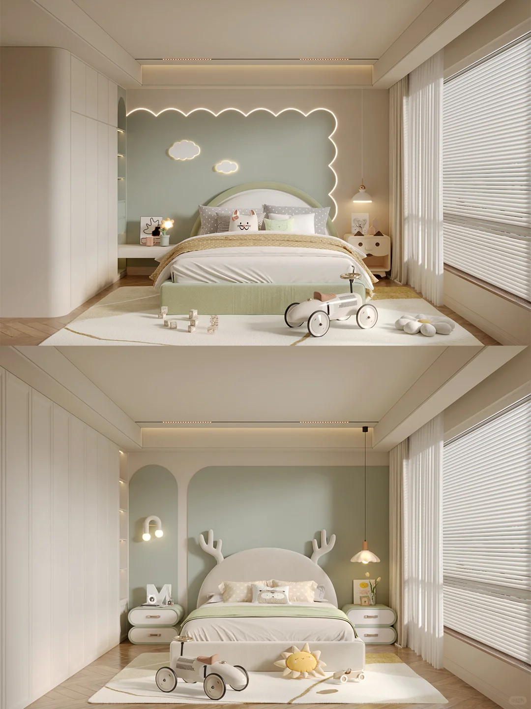 推荐18款色彩温柔、氛围浪漫的女儿房设计。