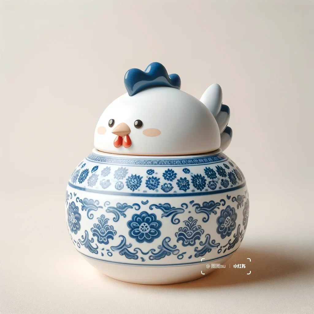 十二缘陶｜青花瓷十二生肖陶瓷罐