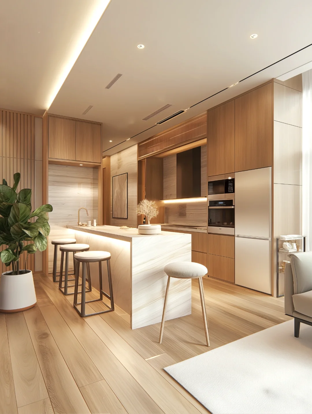 楼梯变成景观艺术品?有“月光”的家心情舒畅