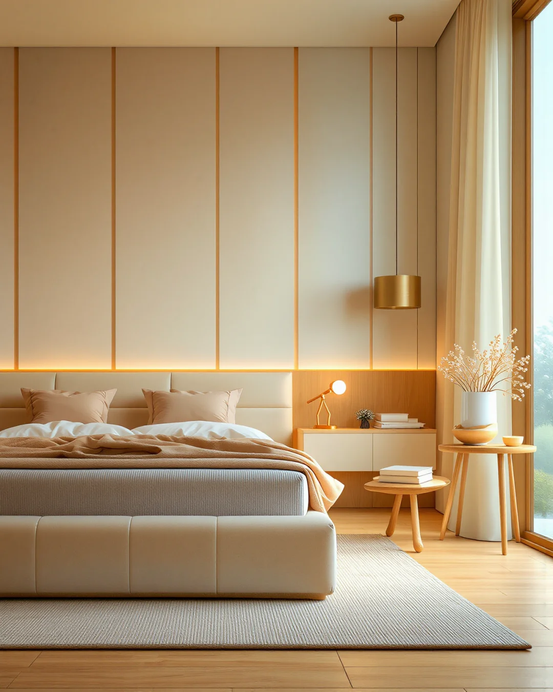 书架掏圆做沙发，原木极简把松弛感卷明白了