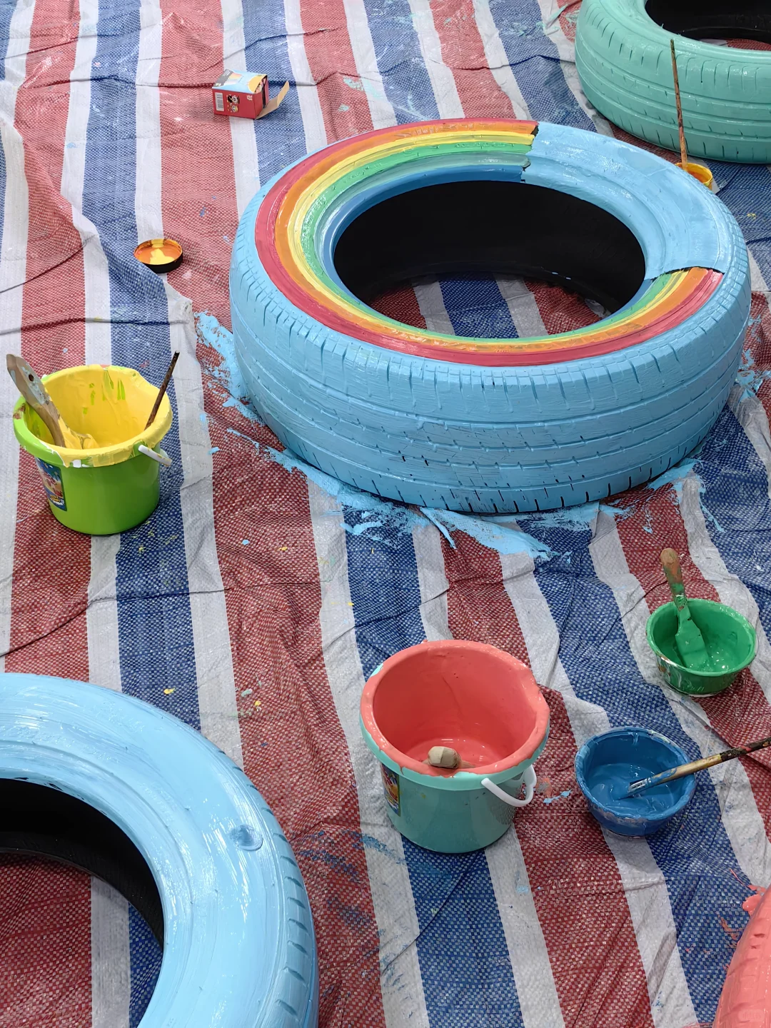 ?最好看的轮胎彩绘,有手就会?