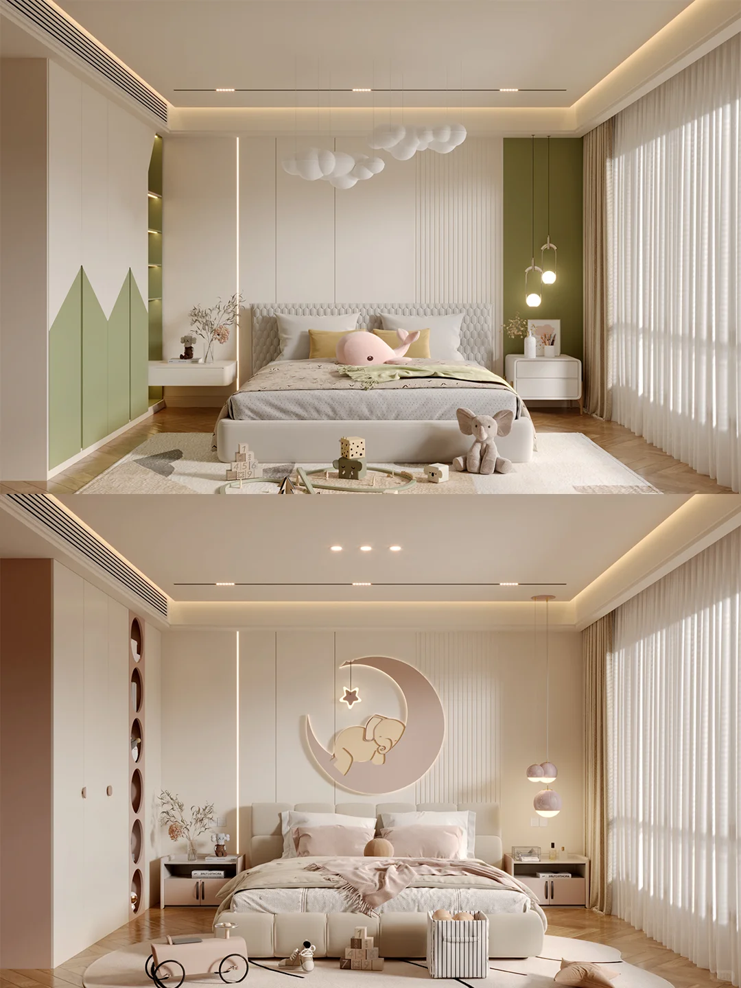 推荐18款色彩温柔、氛围浪漫的女儿房设计。