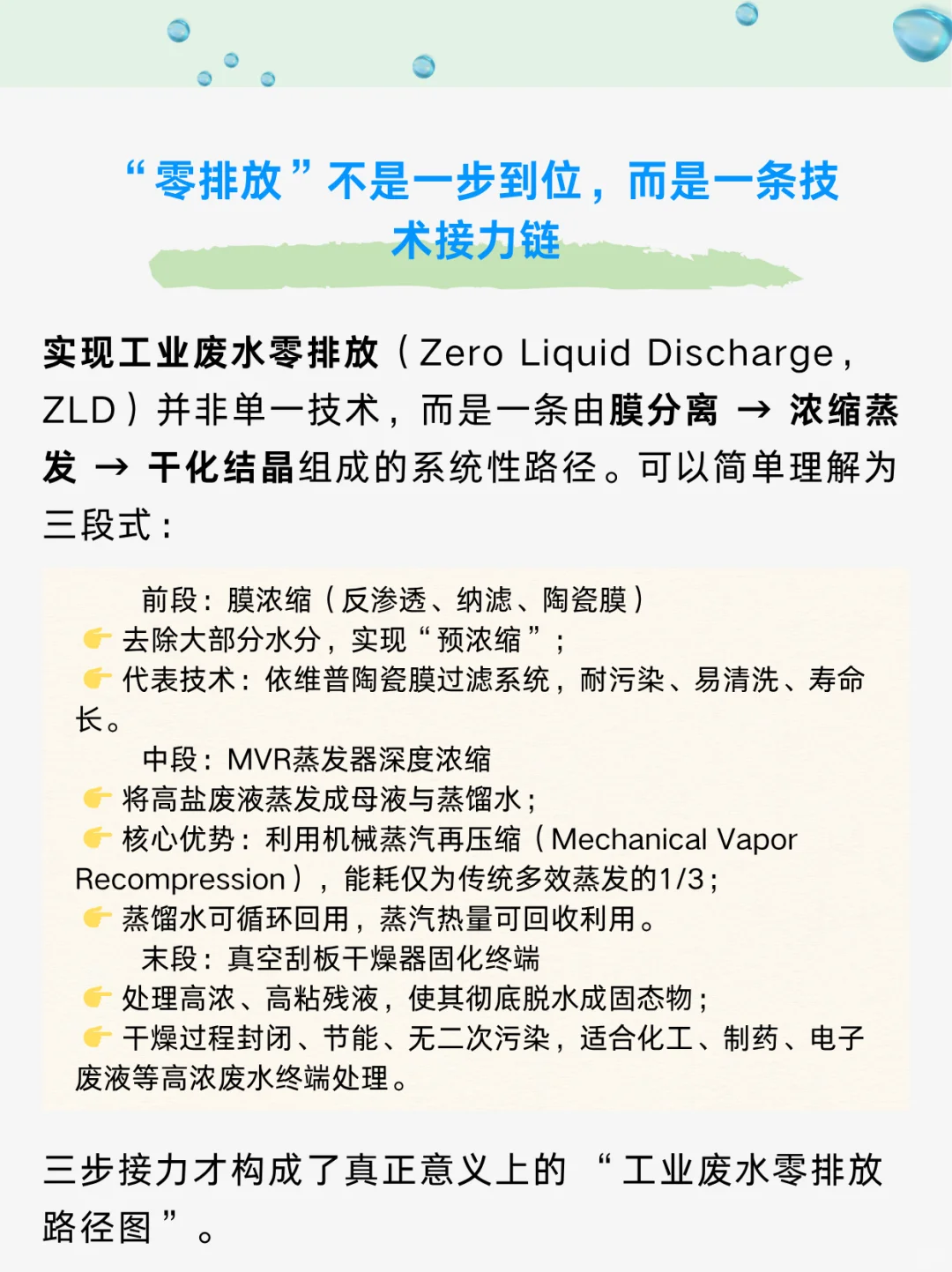 工业废水“零排放”路径：从反渗透到蒸发