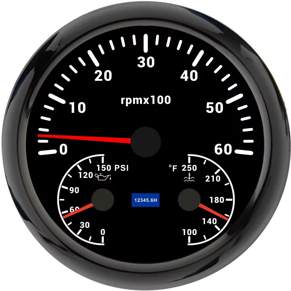 直径110mm多功能（转速+油压+水温）组合仪