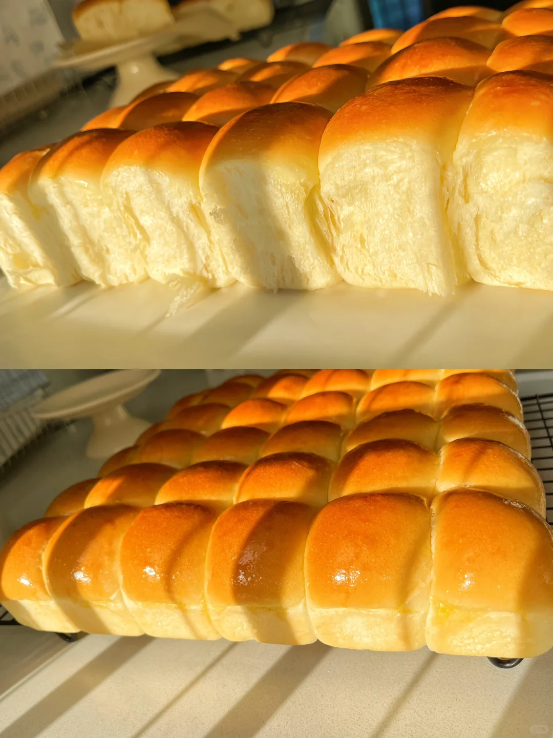 一次发酵❗️软fufu☁️黄油小面包?出炉秒光?