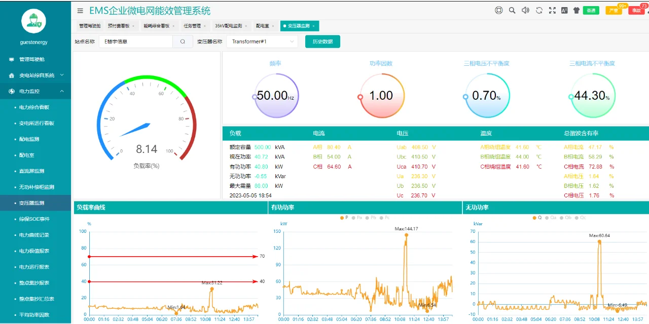安科瑞EMS企业微电网能效管理系统功能齐全