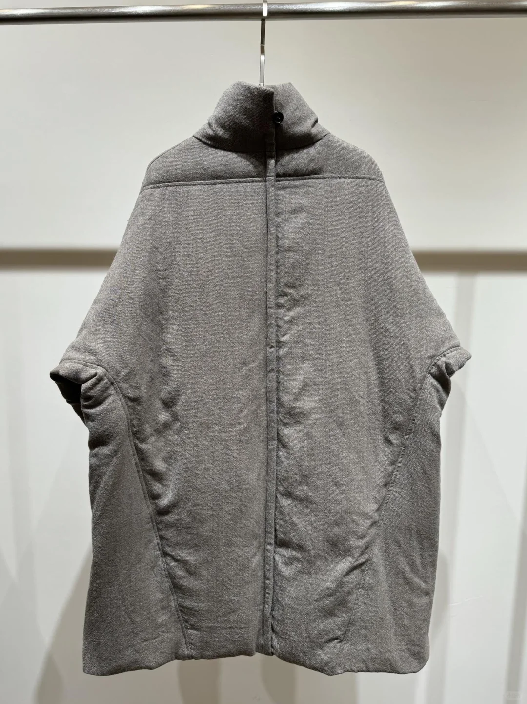 中式国潮单排扣斜门襟男女同款羊毛鹅绒大衣