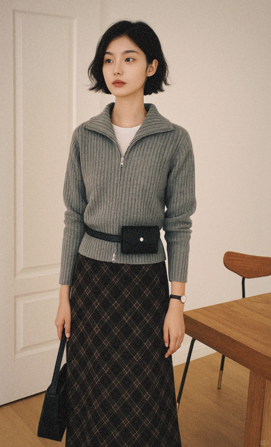 1件=7天穿搭 | 收藏双拉链毛衣开衫搭配合辑