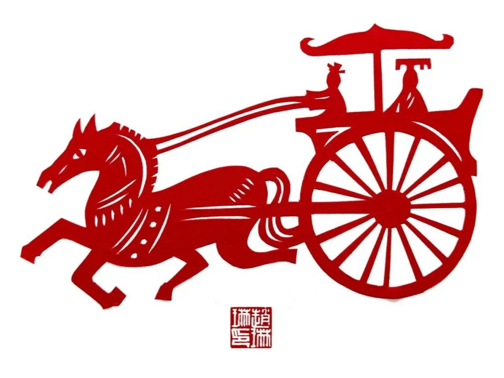 剪纸欣赏，十二生肖马系列。