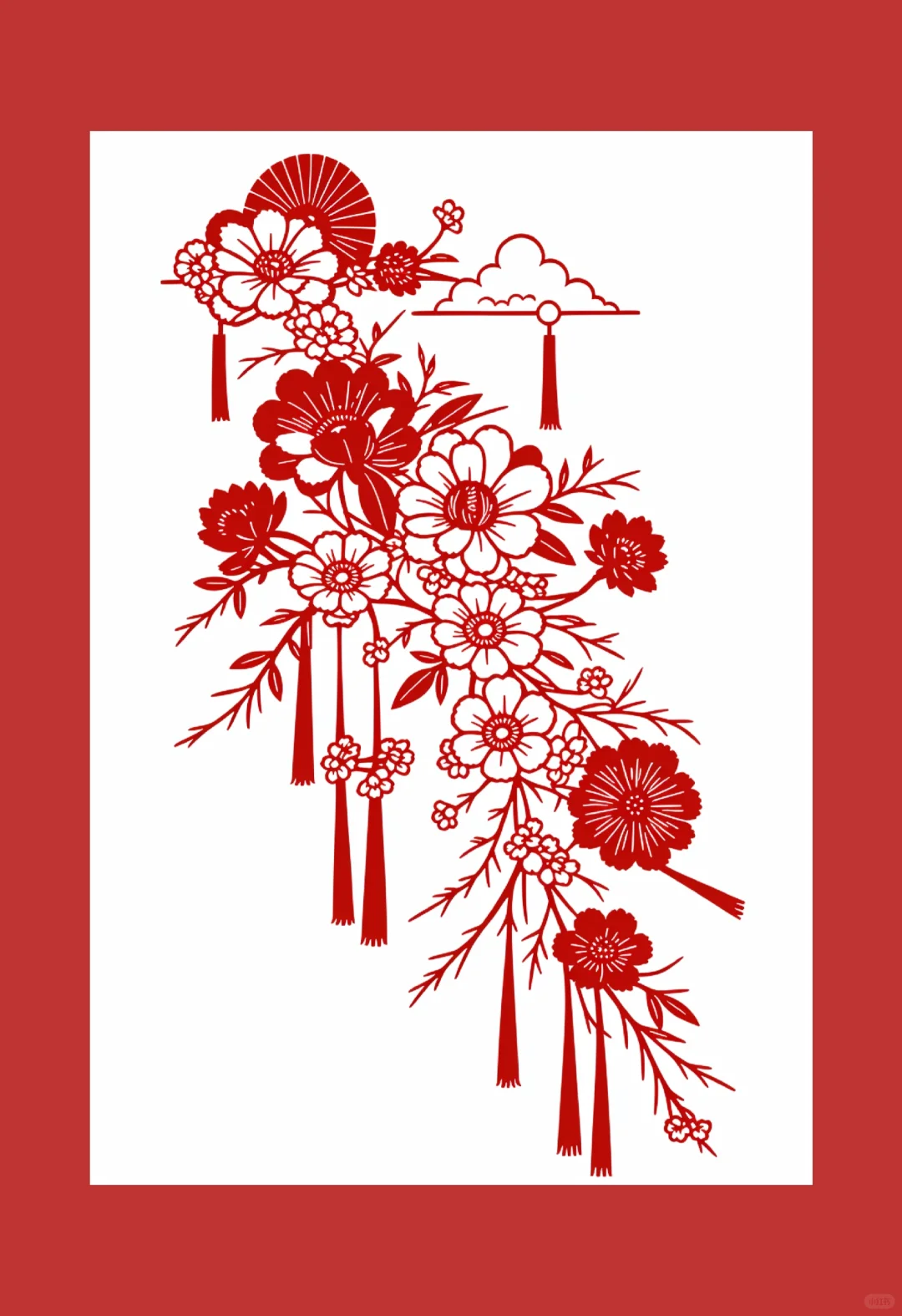 非遗传承｜花?扇剪纸