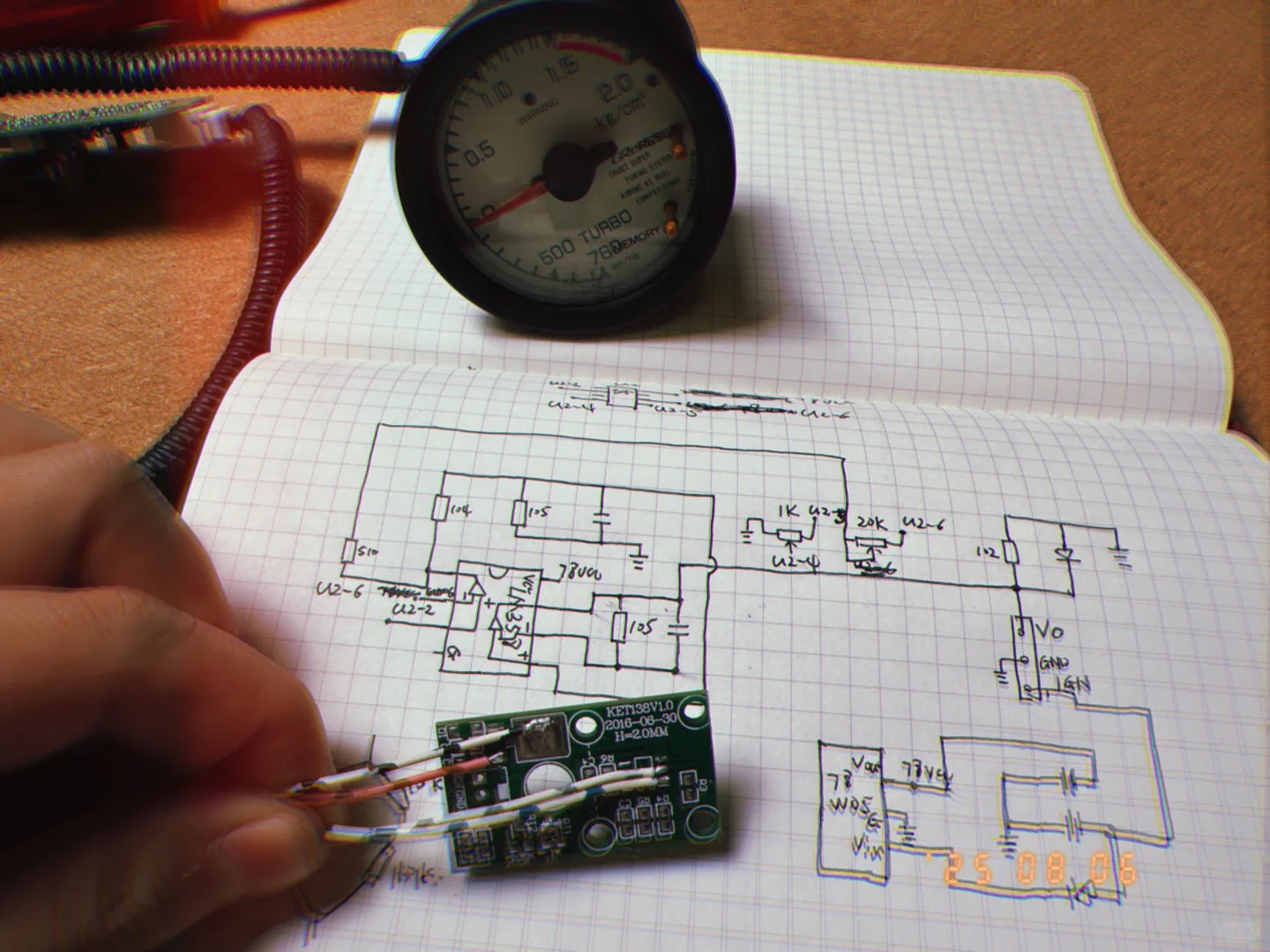GReddy古董涡轮压力表把玩