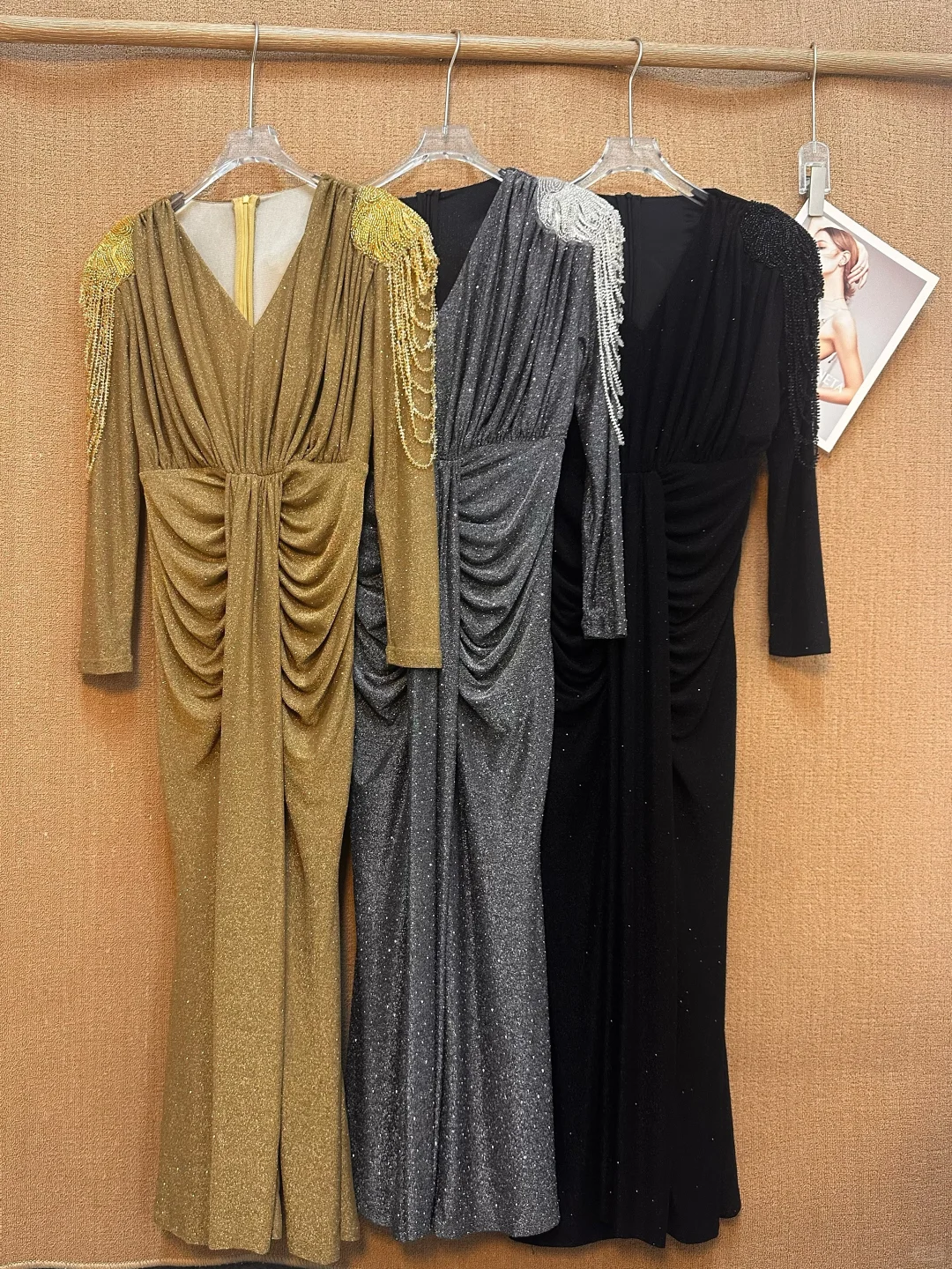 气场全开的贵气感金金色礼服!