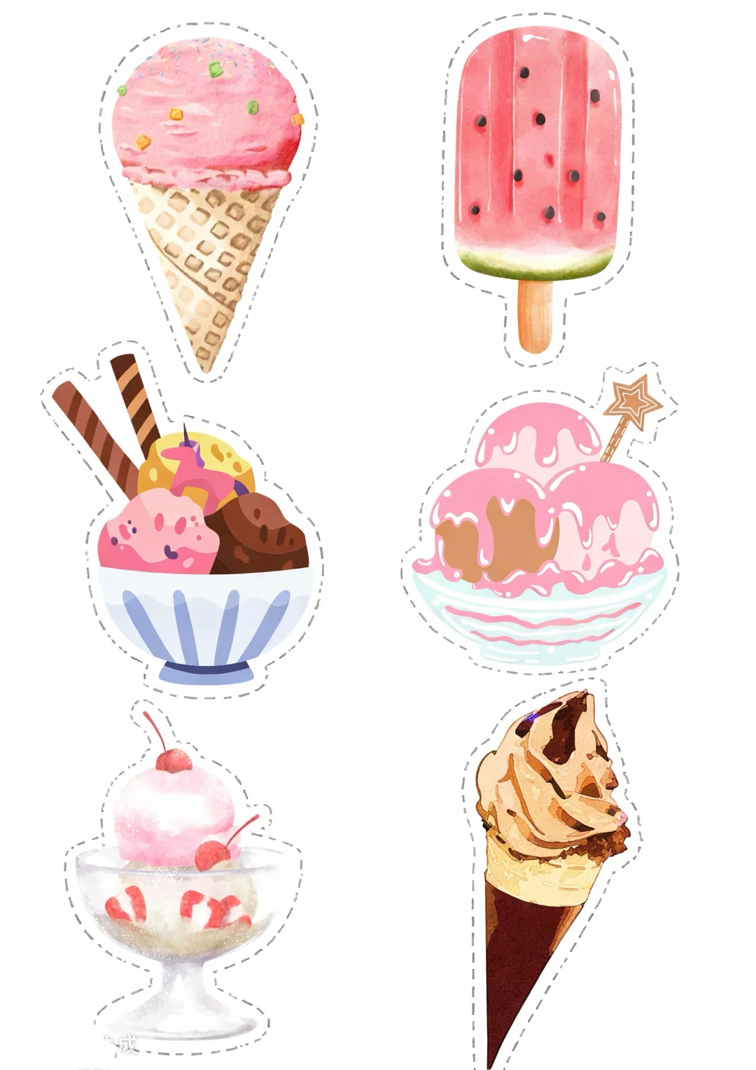 剪纸素材｜冰激凌?