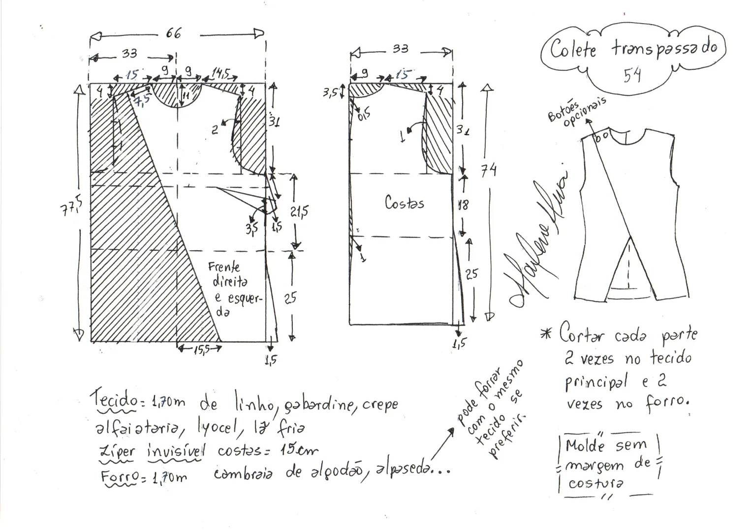 解锁极简主义!小众设计无袖马甲裁剪图分享