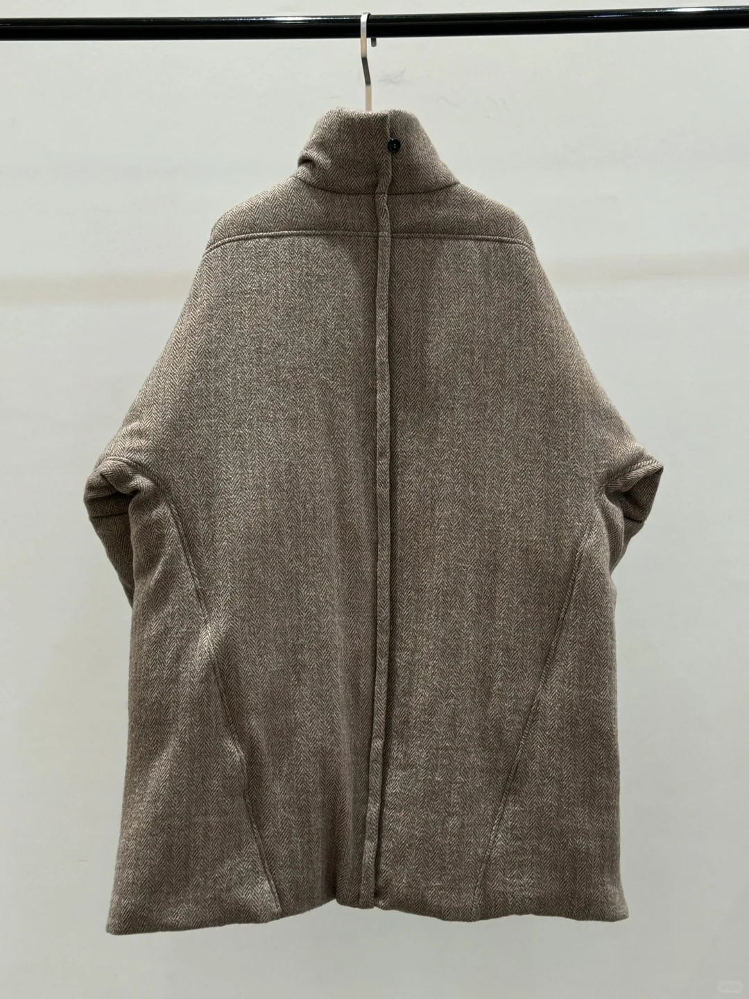 中式国潮单排扣斜门襟男女同款羊毛鹅绒大衣