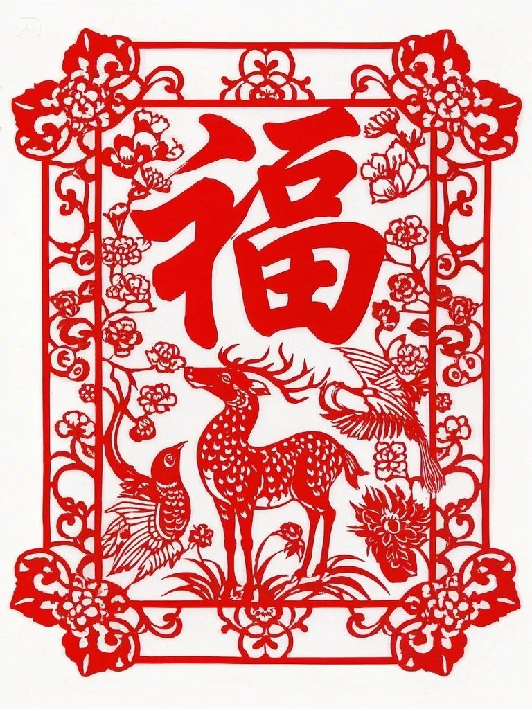 剪纸底稿（福）