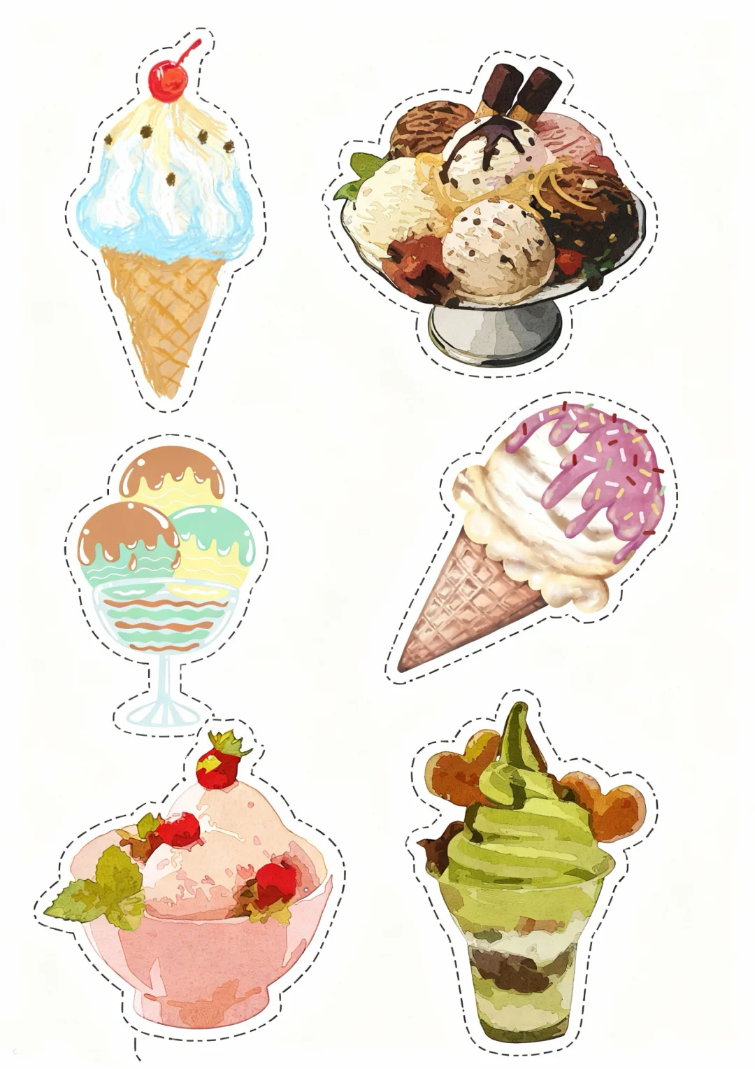 剪纸素材｜冰激凌?