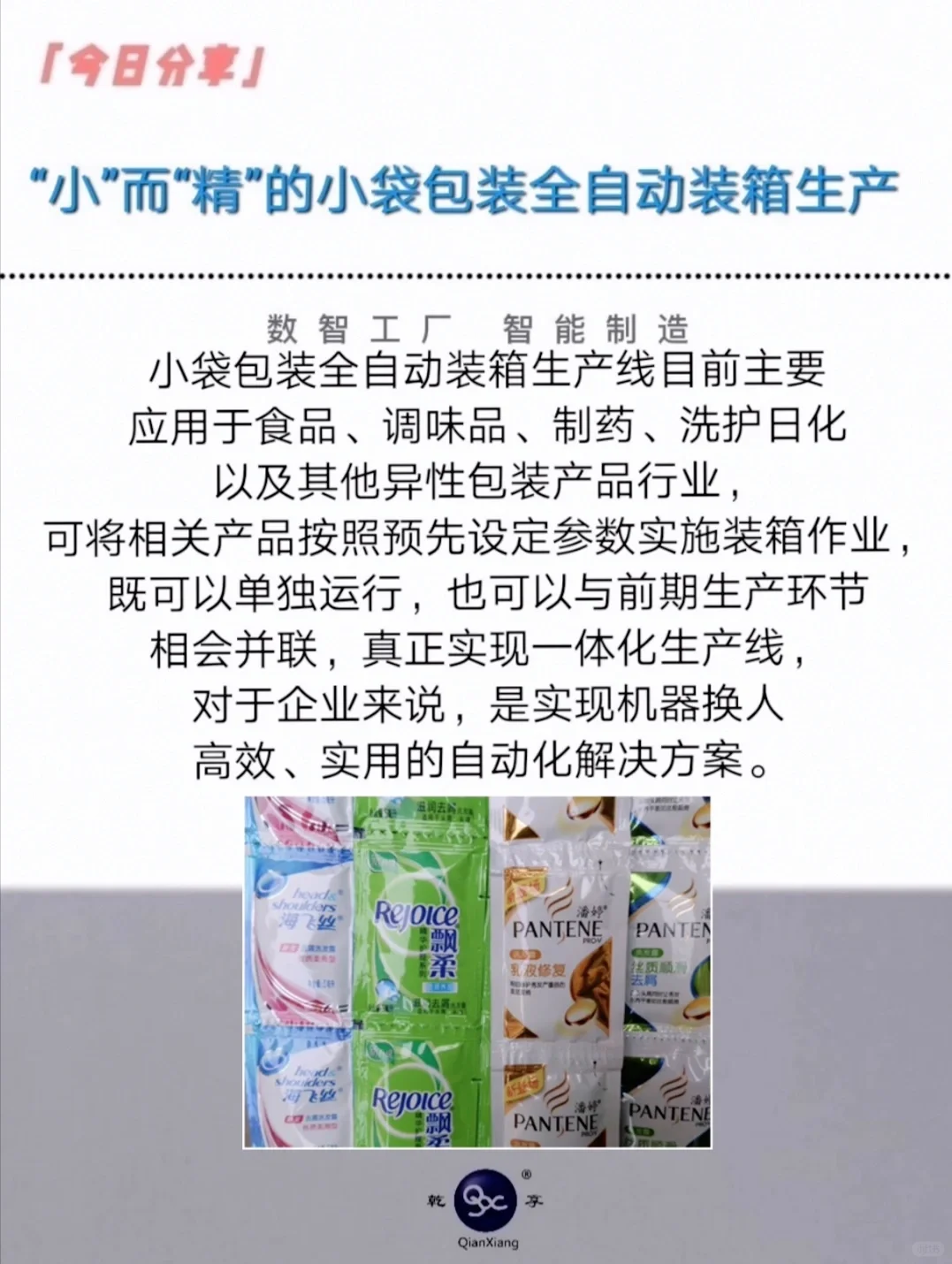 “小”而“精”的小袋包装全自动装箱生产线