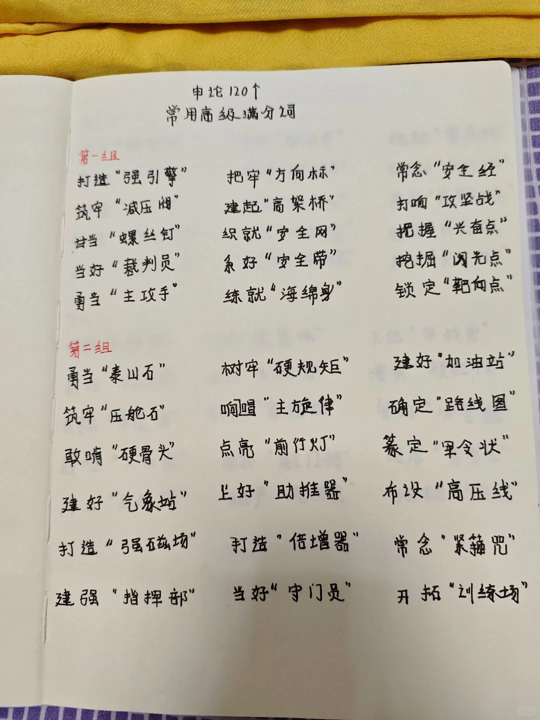 申论120个常用高级满分词???