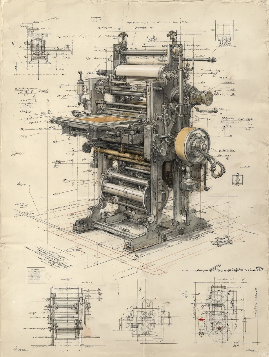 复古印刷机·设计草稿［咒语］