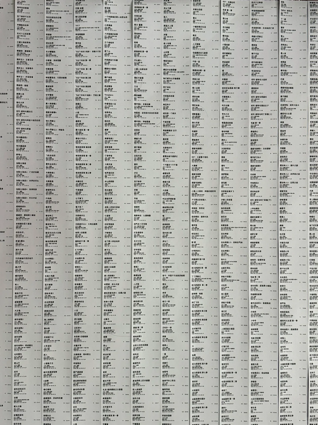 把看过的电影都打印出来也太震撼了吧！