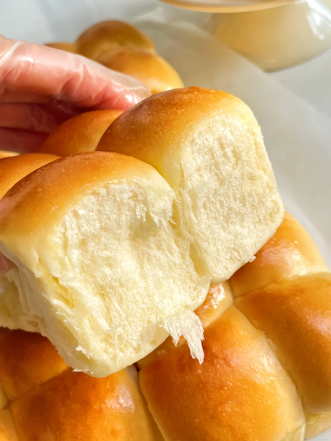 一次发酵❗️软fufu☁️黄油小面包?出炉秒光?