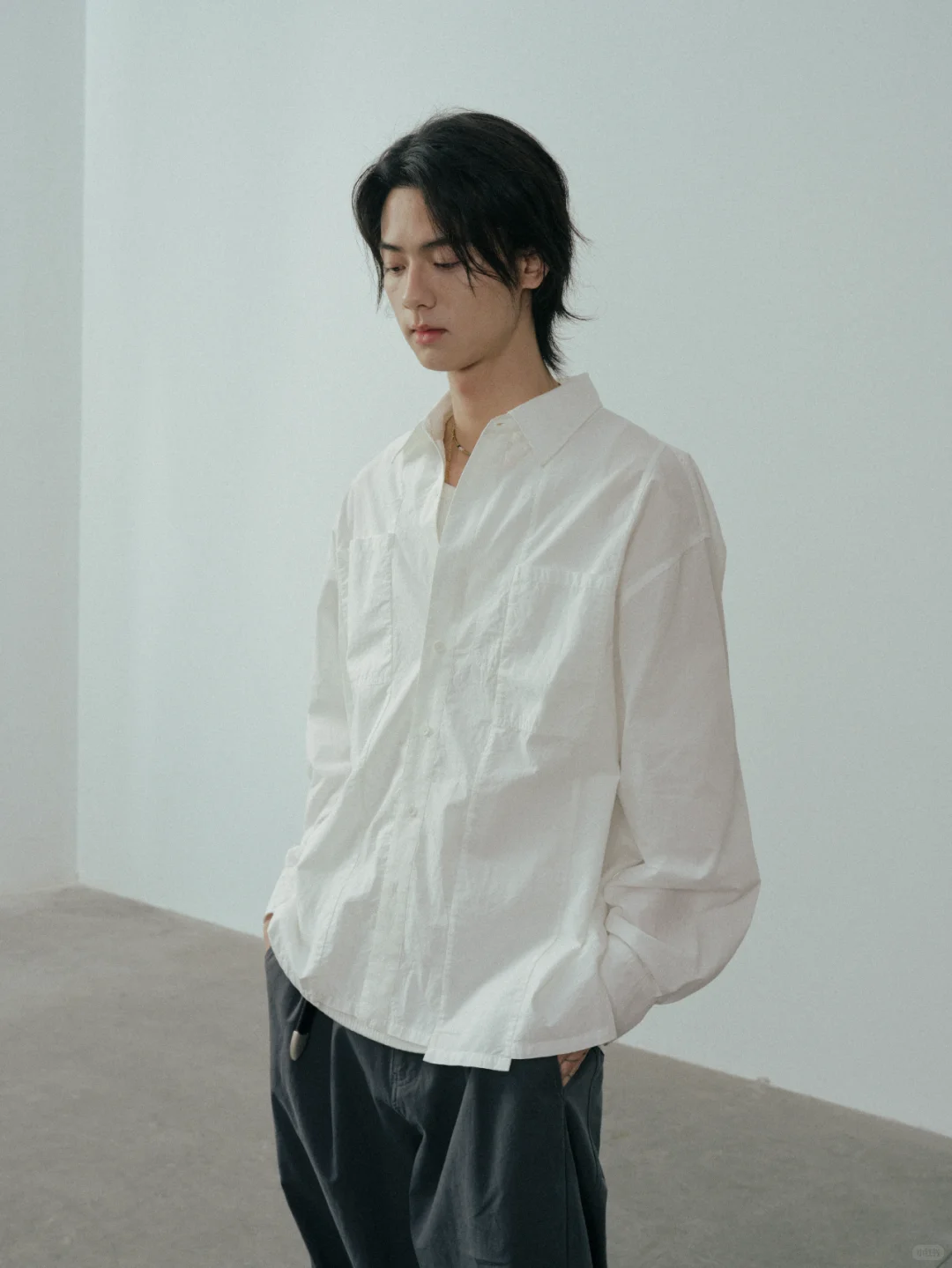 25SS早春新品*不规则设计解构白衬衫