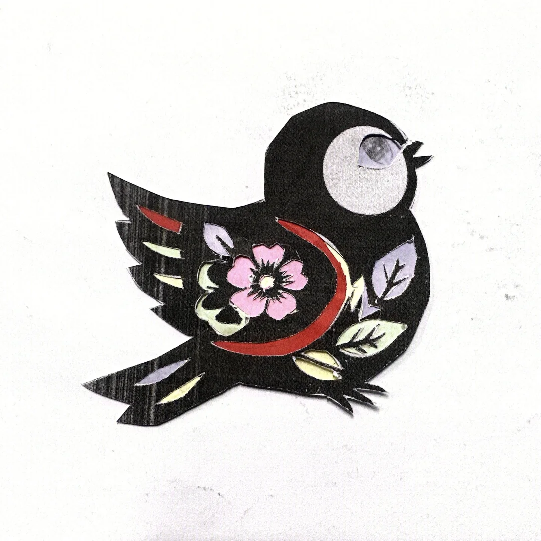 套色剪纸动物系列 学生作品系列