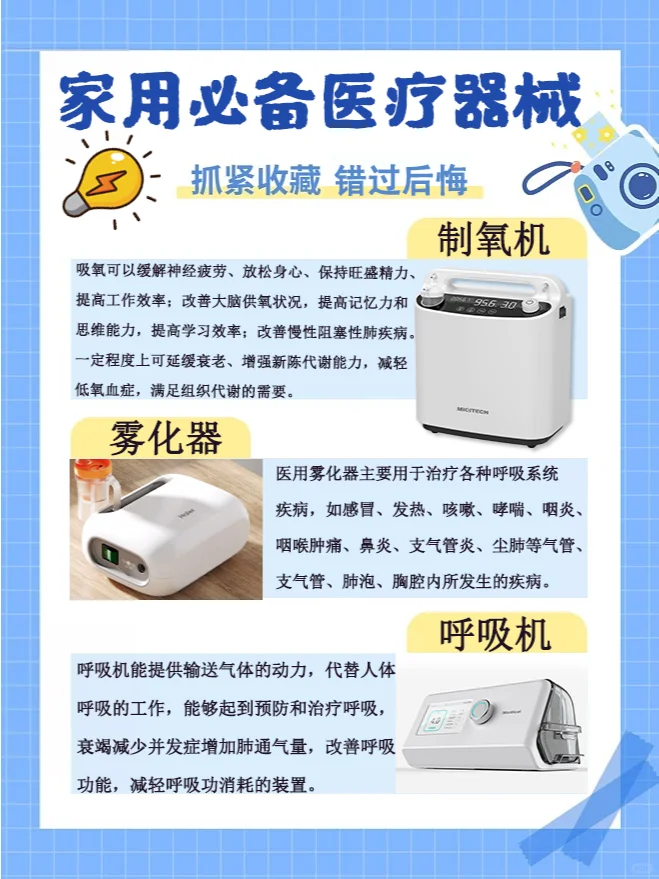 家中常备的医疗用品有哪几种？