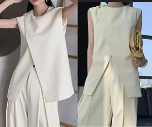 解锁极简主义!小众设计无袖马甲裁剪图分享