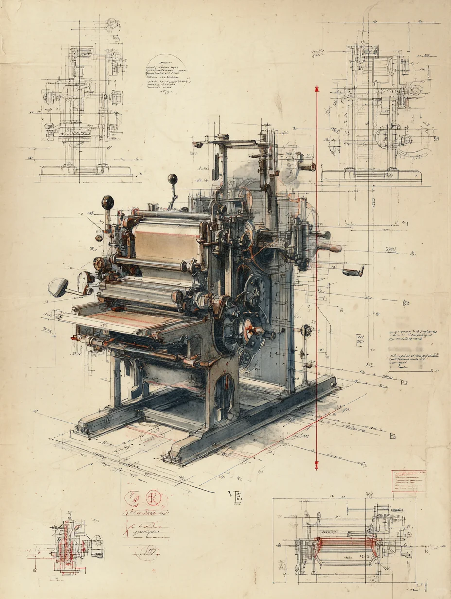 复古印刷机·设计草稿［咒语］