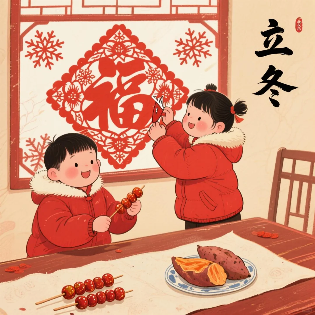 《立冬已至,剪福纳暖,甜串驱寒》