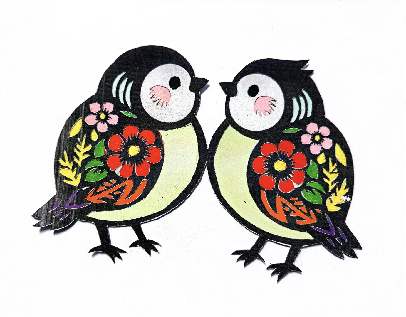 套色剪纸动物系列 学生作品系列