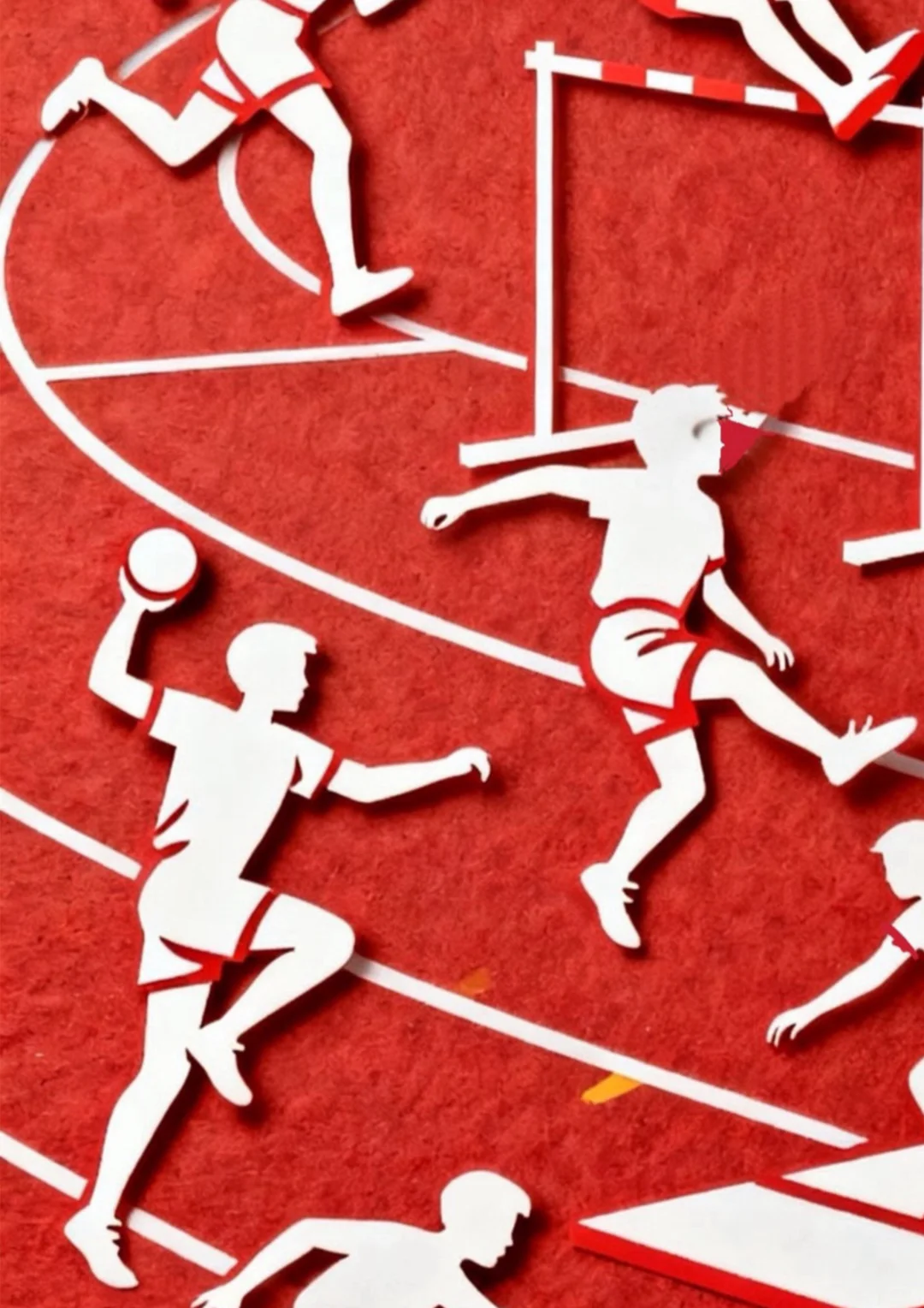 运动会剪纸秀剪纸画分享?