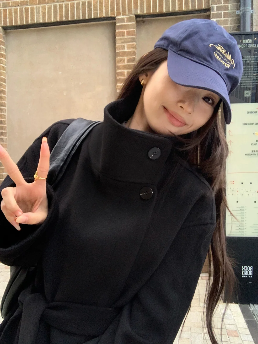 百穿不腻的黑色大衣!!!