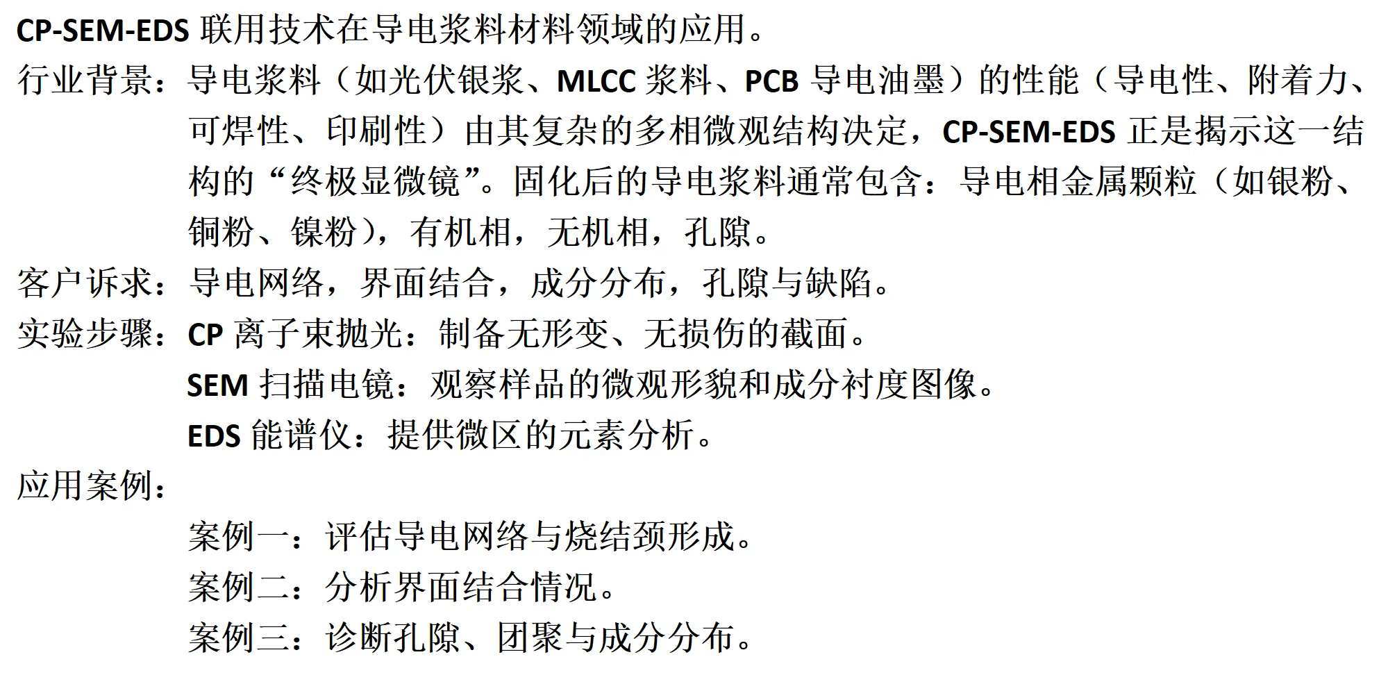 CP-SEM联用技术在导电浆料材料领域的应用