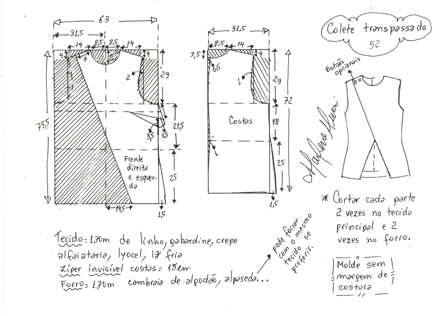 解锁极简主义!小众设计无袖马甲裁剪图分享