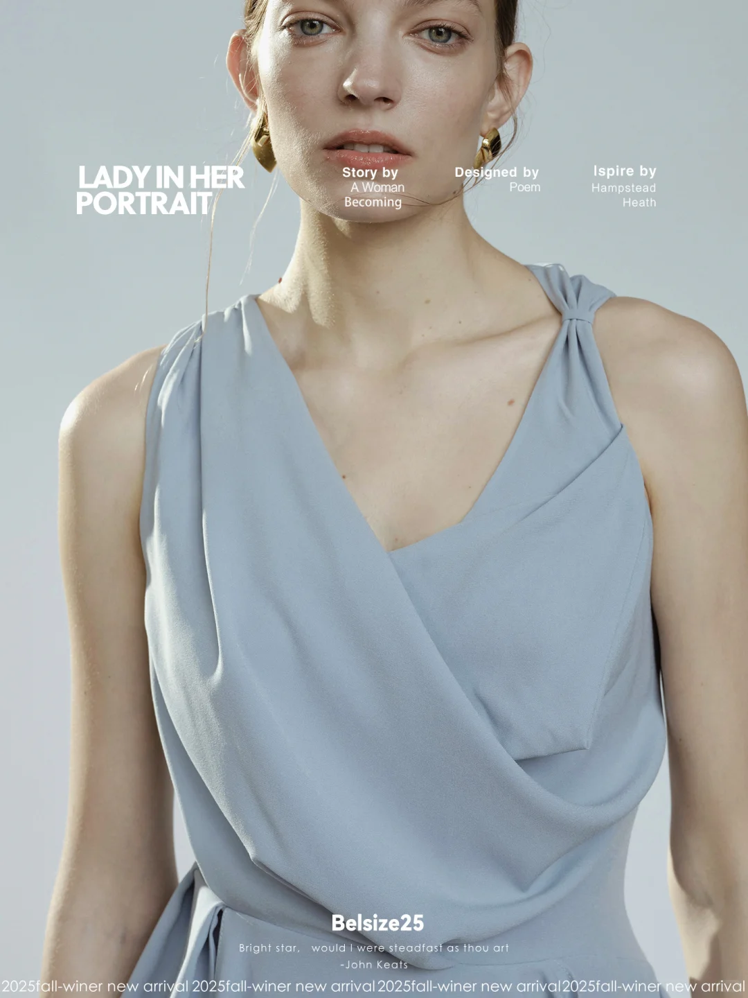 Belsize25｜荡领解构立裁醋酸裙