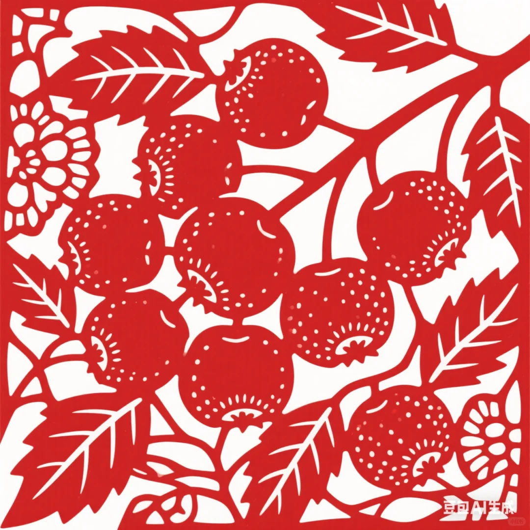 山楂主题剪纸