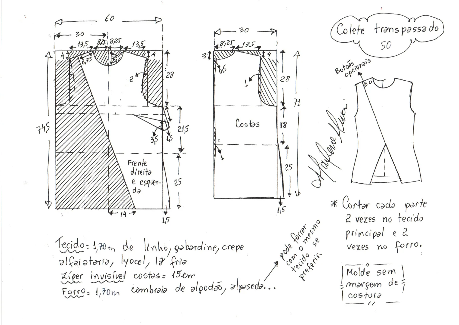 解锁极简主义!小众设计无袖马甲裁剪图分享