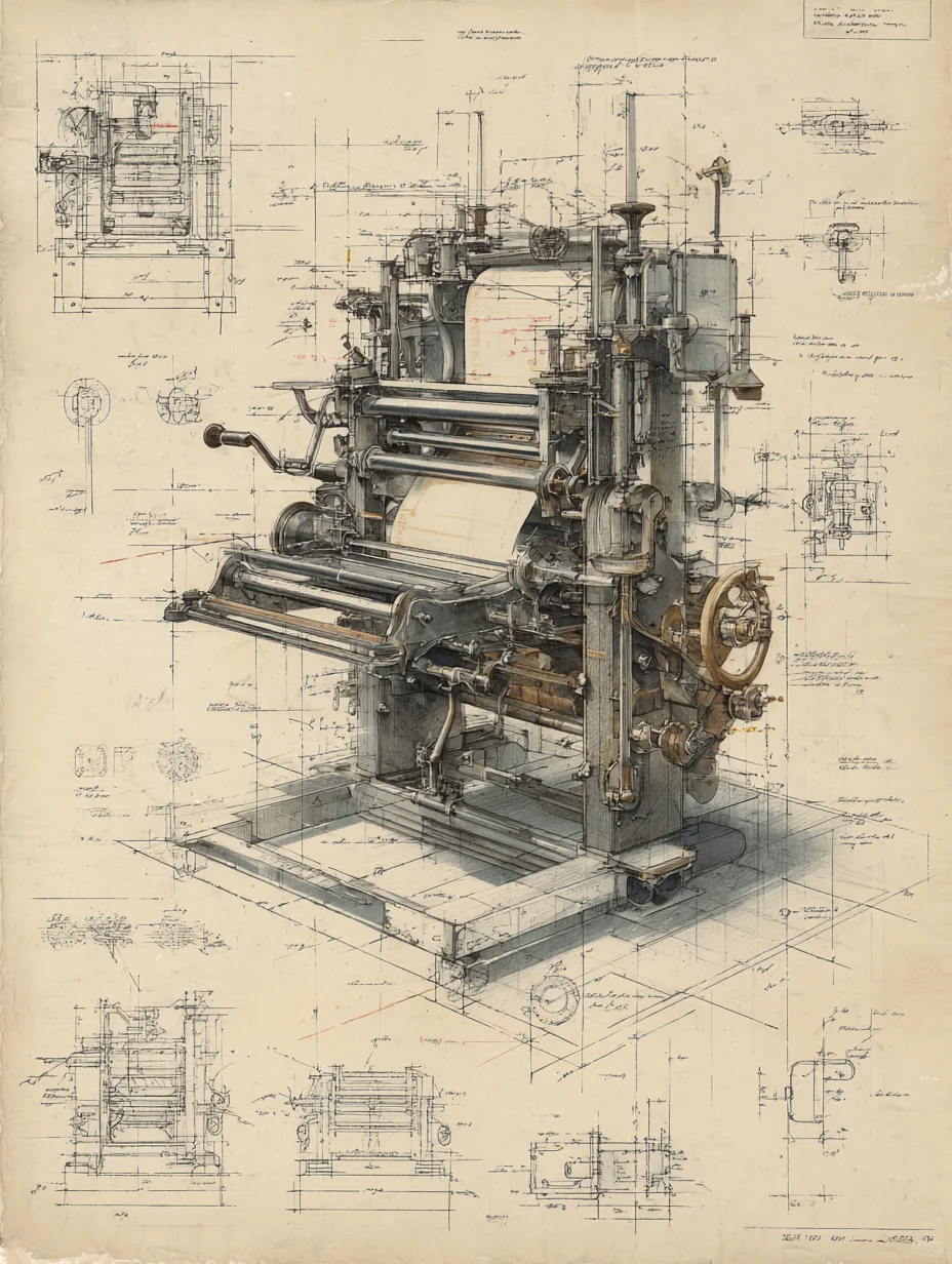 复古印刷机·设计草稿［咒语］