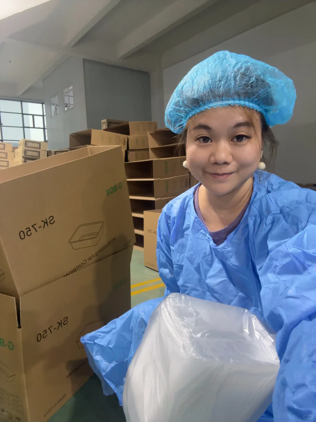 外贸到车间打包一次性塑料快餐盒只有我吧