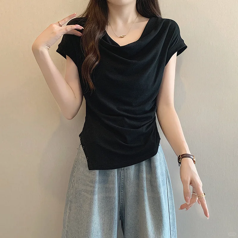 种草啦！?不对称设计感小众T恤