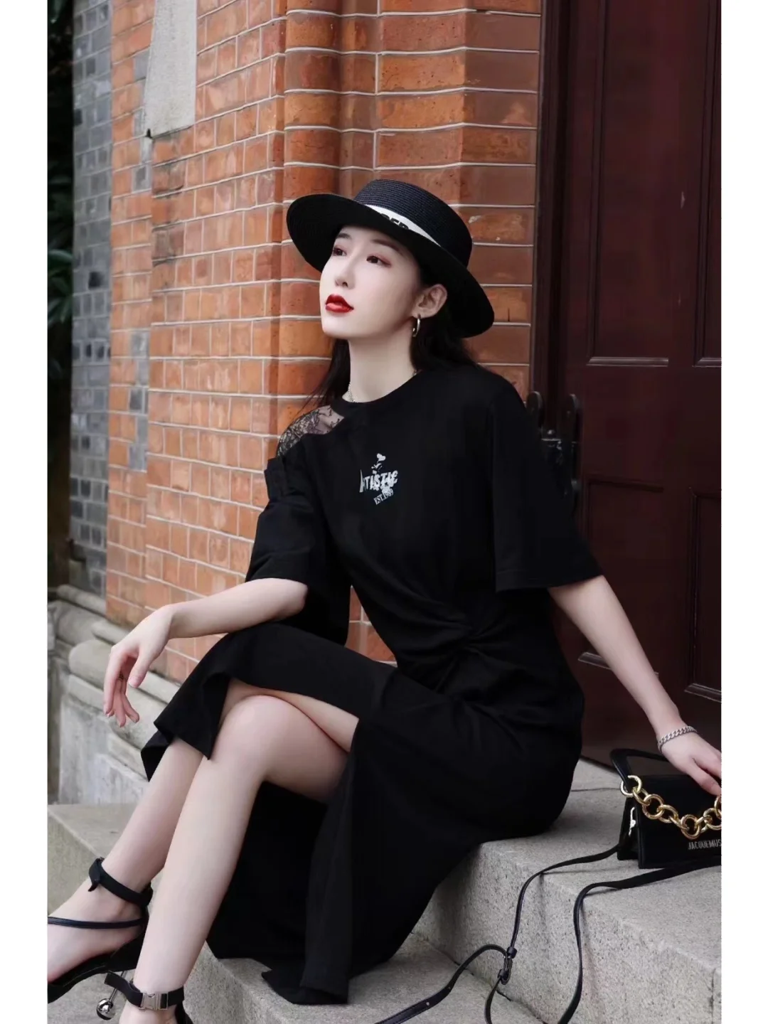 uti尤缇 不对称设计款连衣裙