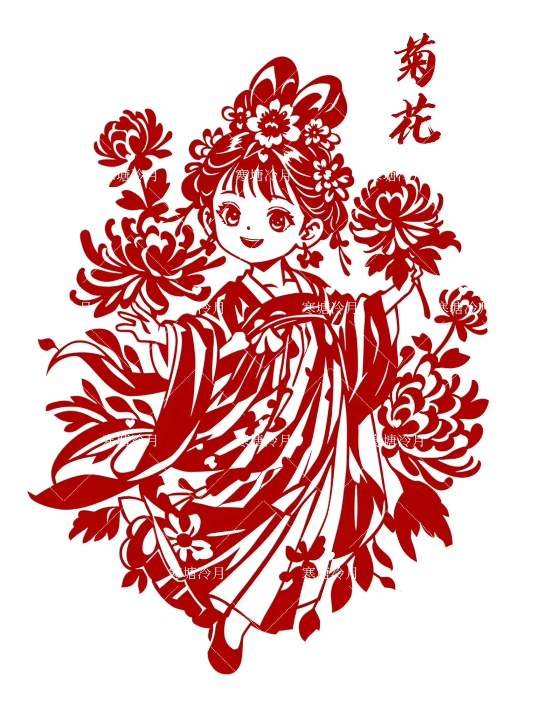 ?12月花神系列｜完结篇剪纸刻纸底稿分享