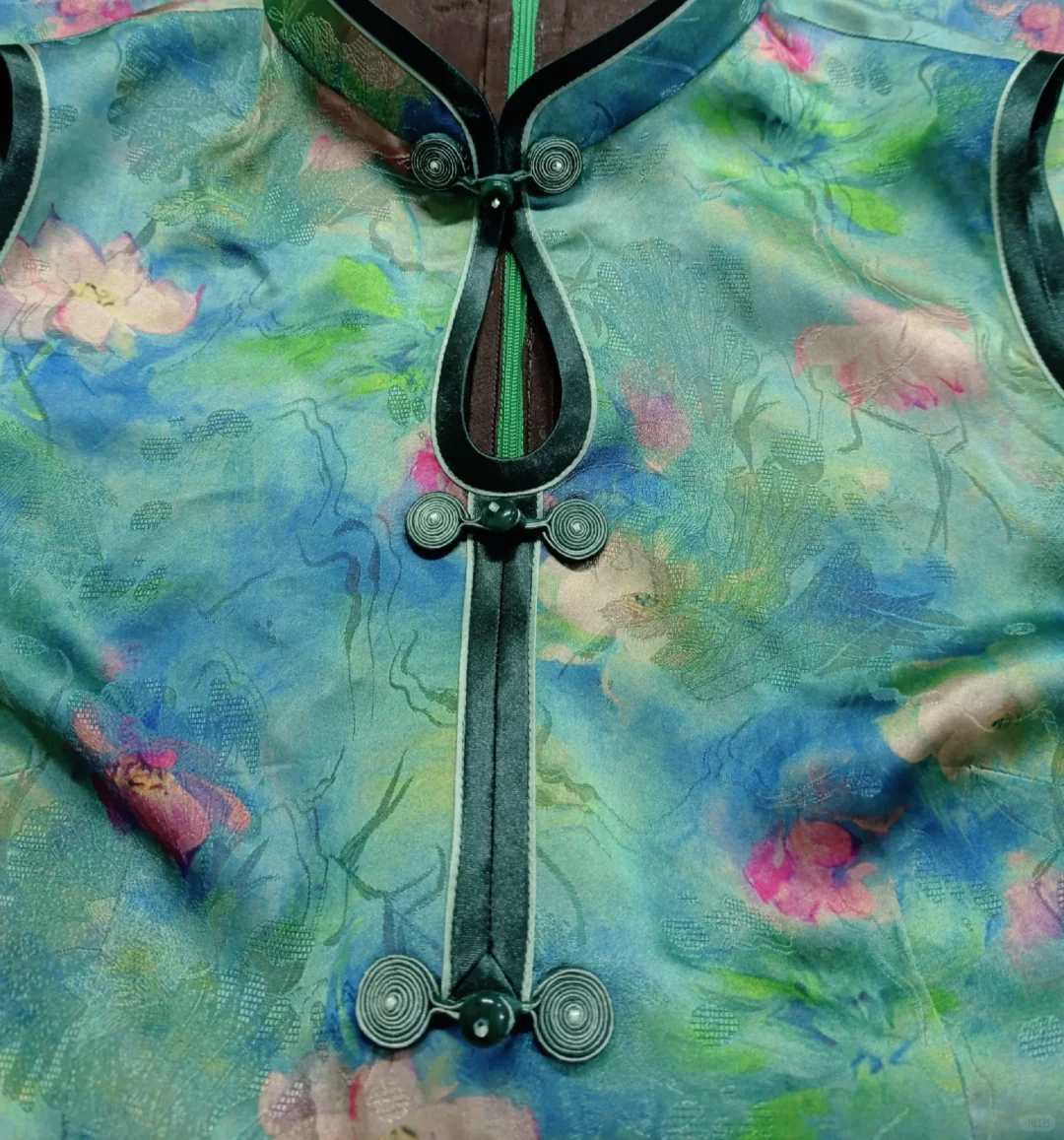 后中隐形拉链港工旗袍