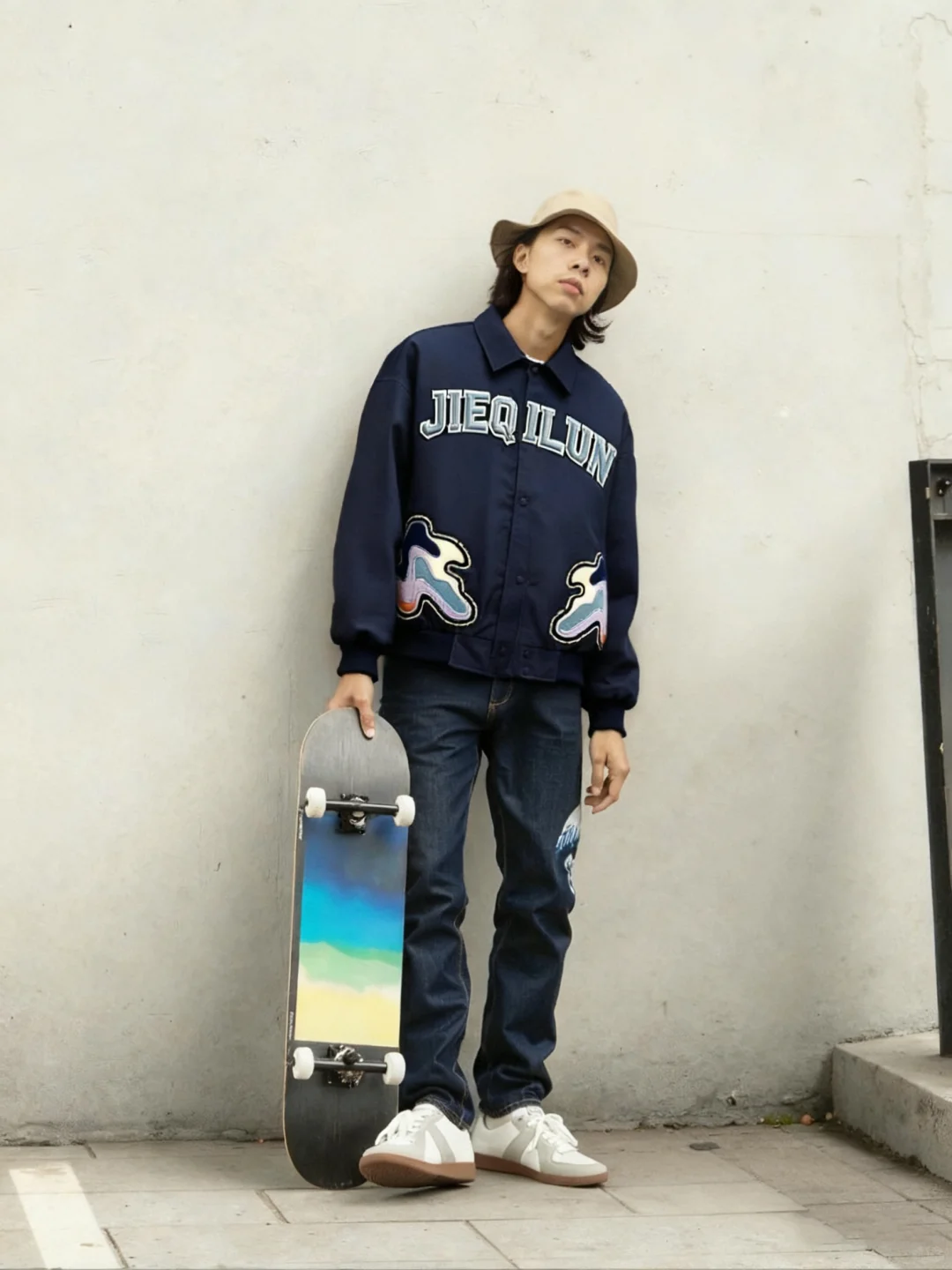 杰奇伦复古拼色夹克上线！