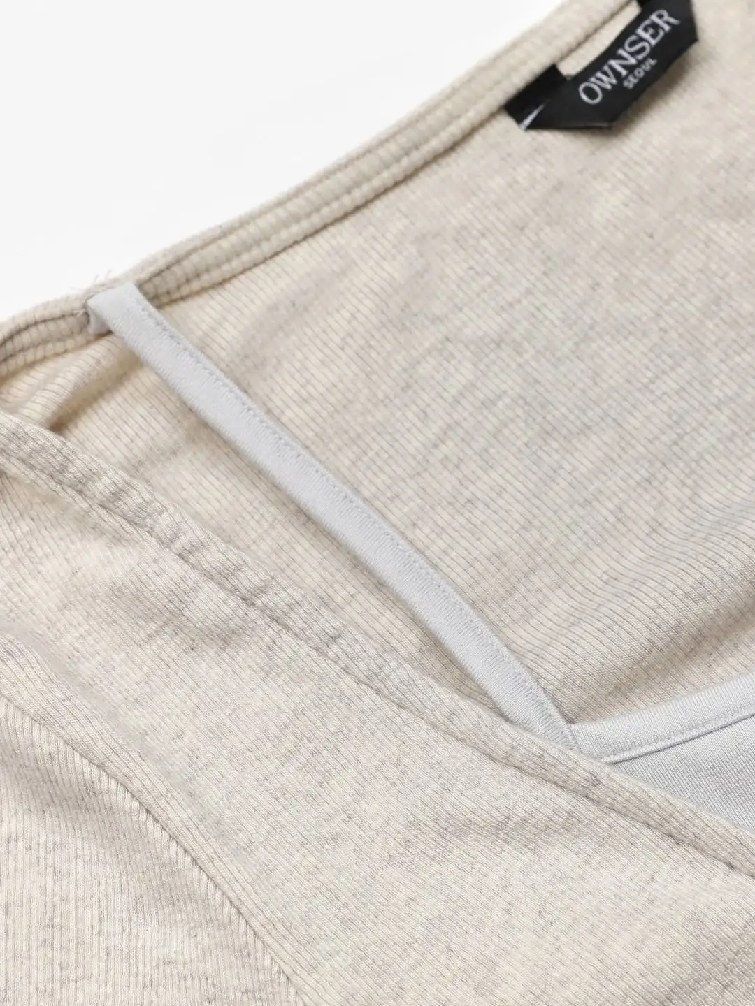 OWNSER单品分享｜复古假两件不对称长袖?